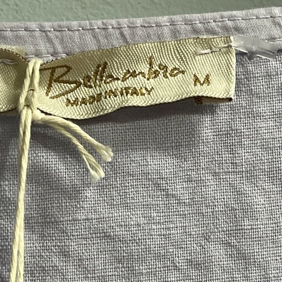 Bella Ambra Dress Womens M Purple Lilac Linen Blend Tiered Midi Beachy Cottage - Picture 5 of 10